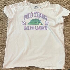 Ralph Lauren Kids White Polo Tennis Tee